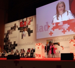 Su Majestad la Reina durante sus palabras en el acto conmemorativo del 150º aniversario de Cruz Roja Española